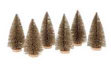 Load image into Gallery viewer, Bottle Brush Trees - Champagne Sparkle (Set of 6)
