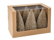 Load image into Gallery viewer, Bottle Brush Trees - Champagne Sparkle (Set of 6)
