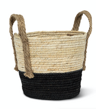 Load image into Gallery viewer, Set of 3 Round Baskets with Jute Handles
