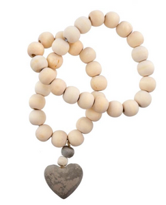 Wooden Prayer Beads - Heart