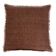 Load image into Gallery viewer, Lina Linen Pillow - Chocolate
