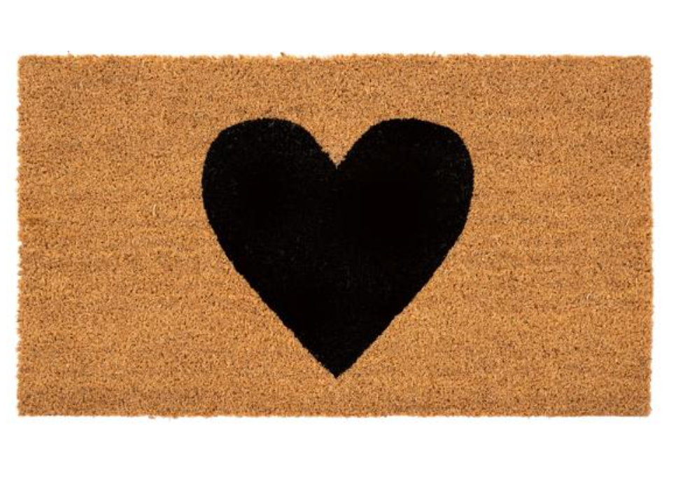 Black Heart Doormat