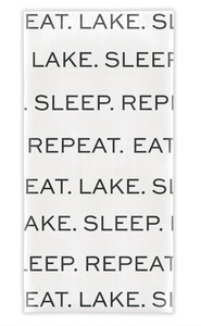 EAT. LAKE. SLEEP. REPEAT Tea Towel