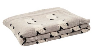 Mouton Grey Knitted Baby Blanket